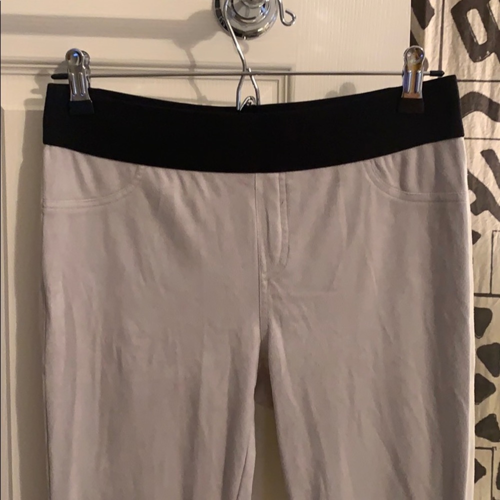 Suede beige leggings